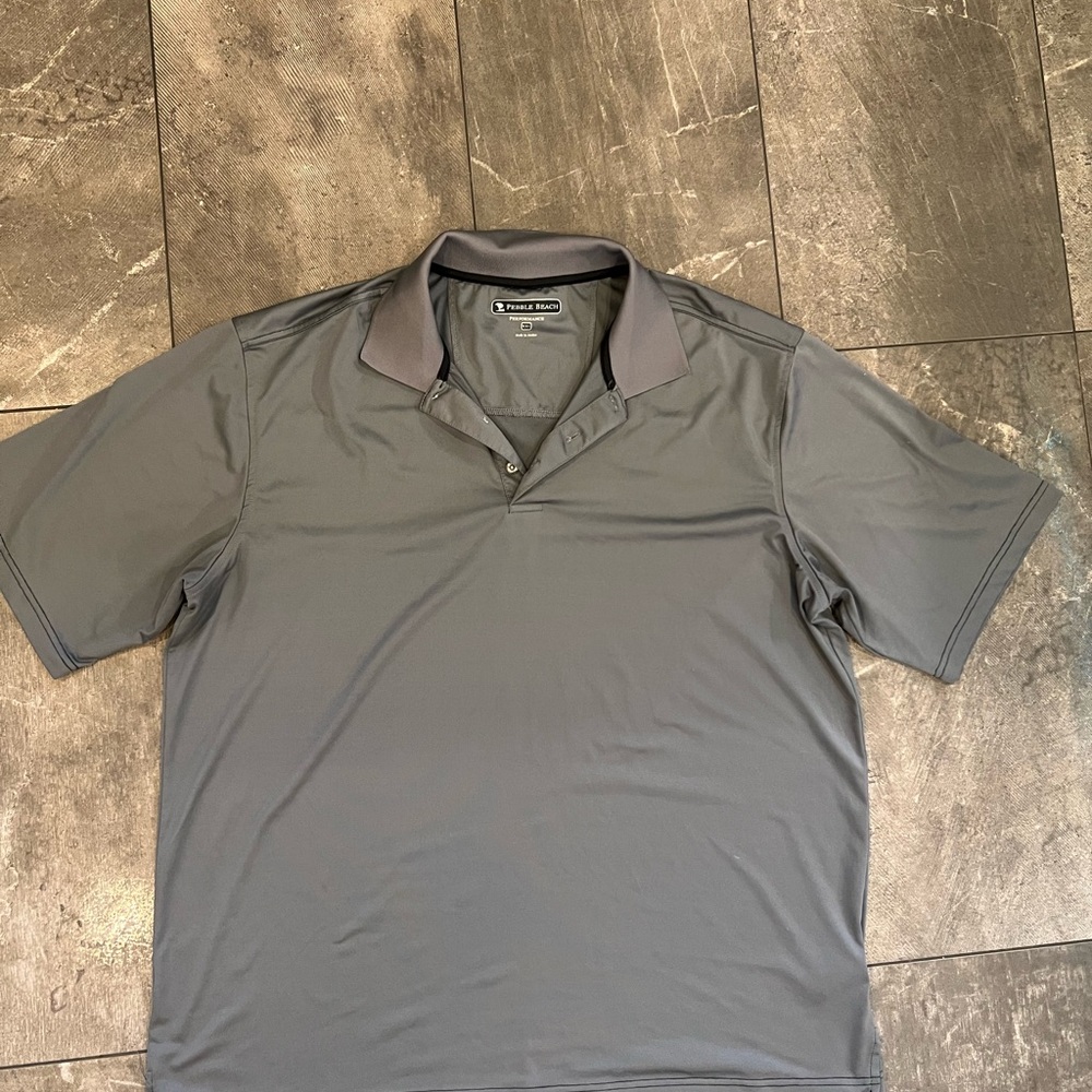 Pebble beach polo shirt size xxl grey